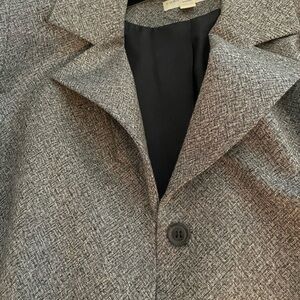 Lord & Taylor Women's Charcoal Blazer 100% Wool